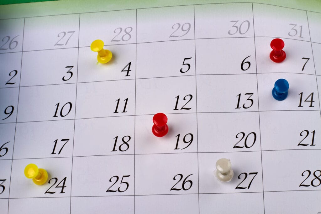 Calendário de ocupação do Imóvel de temporada
